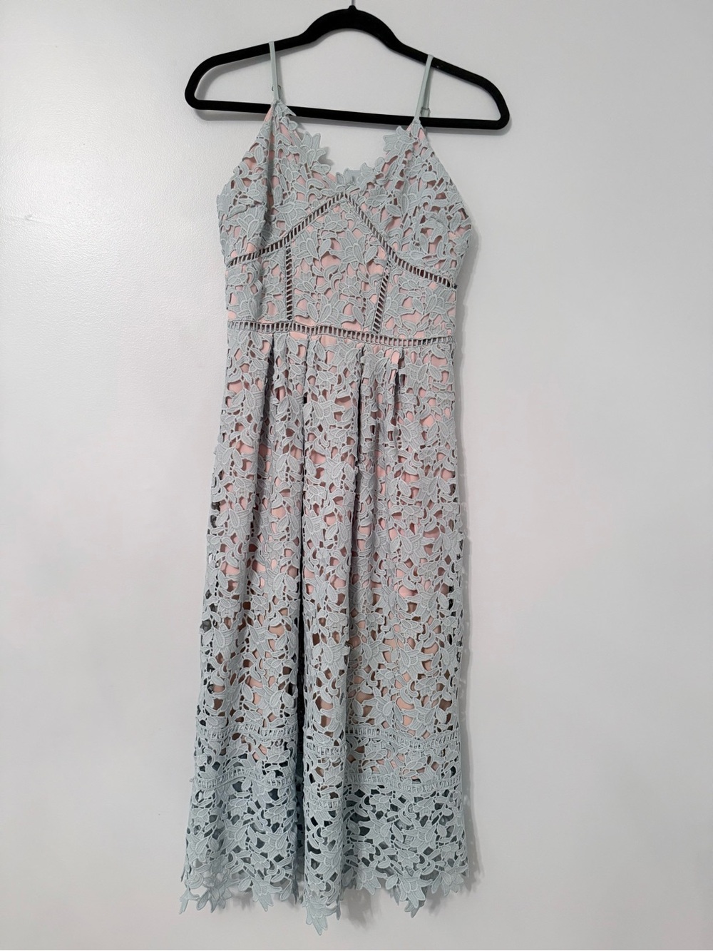 Goodnight Macaroon Light green Lace Midi Dress with nude Lining